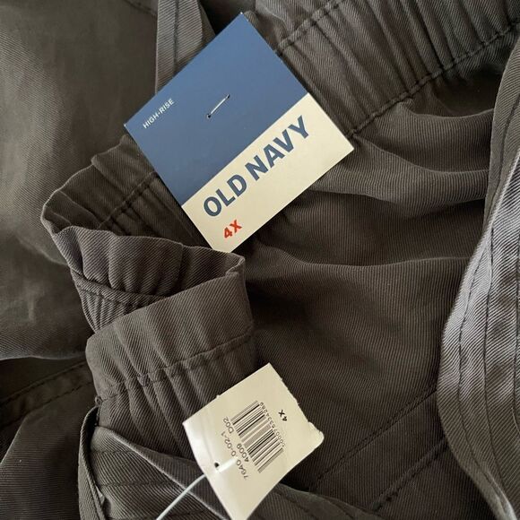 Old Navy bluish gray high rise flowy belted pants Sz 4X NEW - Picture 9 of 10